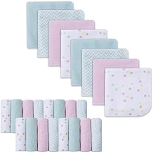 Softan Baby Washcloths, 24Pack Baby Wash Cloths Extra Soft & Ultra Absorbent, Baby Towels and Washcloths Face Towel Unisex for Boys Girls Face & Body, Washclothes Gentle on Sensitive Skin, 9''x 9'' Softan