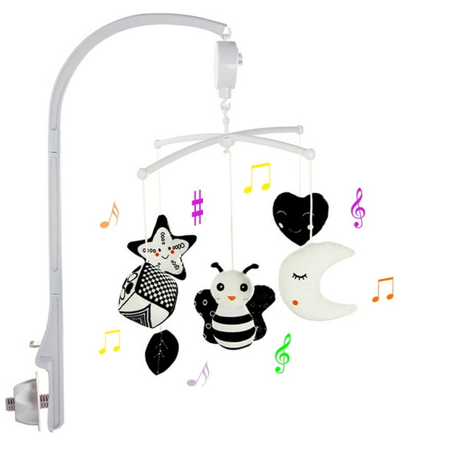 vocheer Baby Crib Mobile Musical Nursery Toy with Detachable Bracket and Doll, Butterfly Vocheer