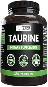 Pure Original Ingredients Taurine No Magnesium Or Rice Fillers, Always Pure, Lab Verified (365 Capsules) Pure Organic Ingredients