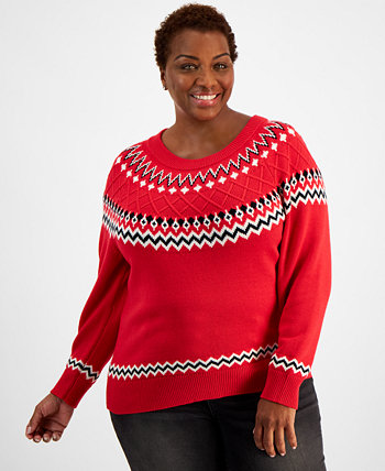 Новинка пуловера больших размеров, созданная для Macy's Style & Co