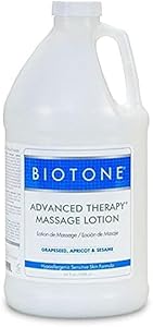 BIOTONE Advanced Therapy Massage Lotion, Hypoallergenic and Fragrance-Free, More Glide and Workability, Absorbs for a Non-Greasy Finish Biotone