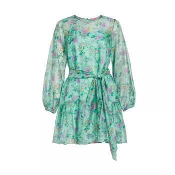 Мини-платье-блузон с цветочным принтом LDT