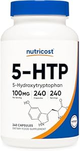 Nutricost 5-HTP 100mg, 240 Vegetarian Capsules (5-Hydroxytryptophan) - Non-GMO & Gluten Free (2 Bottles) Nutricost