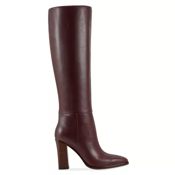 Lannie 86MM Leather Knee-High Booties Marc Fisher LTD