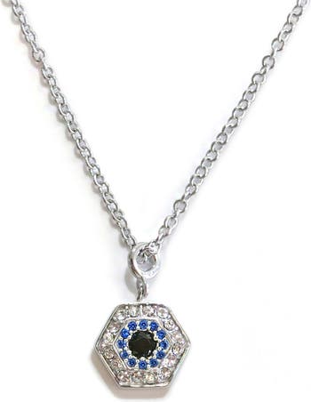 Ожерелье с подвеской из стерлингового серебра Pave CZ Evil Eye Liza Schwartz