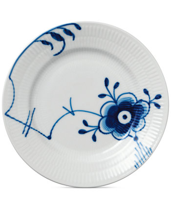Мега-тарелка для хлеба и сливочного масла с синими канавками # 6 Royal Copenhagen