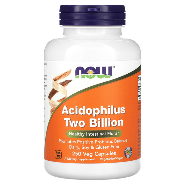 Acidophilus Двух Миллиардов - 250 вегетарианских капсул - NOW Foods NOW Foods
