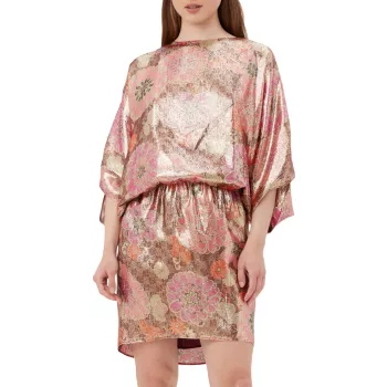 Мини-платье Manhattan из шелковой смеси с цветочным принтом Trina Turk