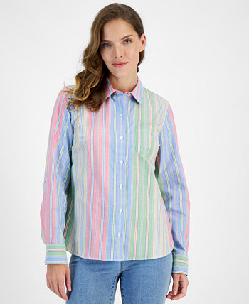 Women's Cotton Stripe-Print Shirt Nautica Jeans