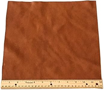 Upholstery Leather Piece Cowhide Light Brown Light Weight 1 SF 12 x 12 inches Dangerous Threads