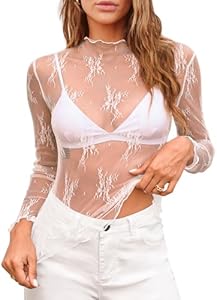 Женская Повседневная рубашка Aoulaydo Aoulaydo lace Long Sleeve top Aoulaydo