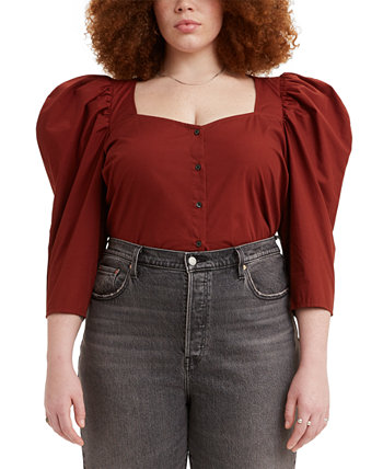 Модная блуза больших размеров из хлопка с пышными рукавами Ellora Levi's®