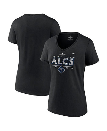 Черная женская футболка с v-образным вырезом New York Yankees 2022 Division Series Winner Locker Room Fanatics