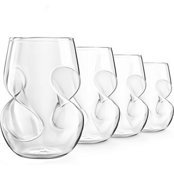 Final Touch Conundrum Stemless Wine Glasses 9 oz Set Of 4 Final Touch