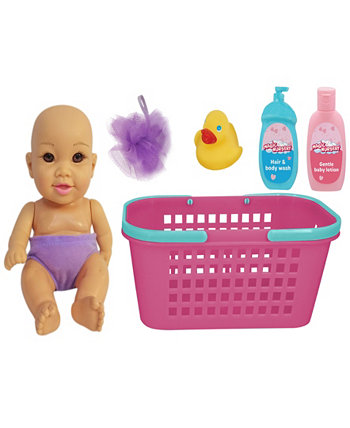 Тележка для ванной 8-дюймовая кукла для игрушек Кукла с карими глазами, Новые приключения, Детская ролевая игра, Возраст от 2 лет и старше Magic Nursery
