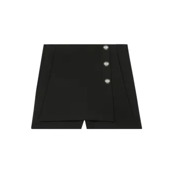 Черные шорты Trompe L'oeil с деталями Maje