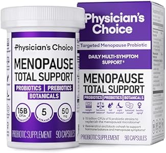 Physician's CHOICE Menopause Probiotic Supplement for Women - Supports Hormone Balance, Hot Flashes, Night Sweats, Weight Management, Bloating & Gut Health - with Black Cohosh, Resveratrol+ - 30ct Physician's Choice