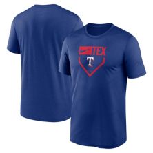 Men's Nike Royal Texas Rangers Home Plate Icon Legend Performance T-Shirt Nitro USA