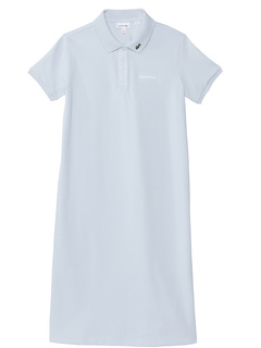Short Sleeve Polo Dress with Crocodelle Chest Writing (Little Kid/Toddler/Big Kid) Lacoste Kids
