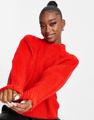 Ярко-красный свитер с высоким воротником Threadbare Chloe Threadbare