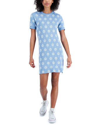 Juniors' Printed Sweater Dress Just Polly