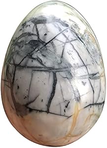 Polished Stone Egg for Easter Day, Palm/Pocket/Worry Enegry Healing Crystal Display Sphere Figurine Fengshui, Amethyst 1.8" x 1.3" Favoramulet