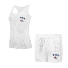 Women's Concepts Sport Denver Broncos Quartz Hacci Knit Tank Top & Shorts Sleep Set Unbranded