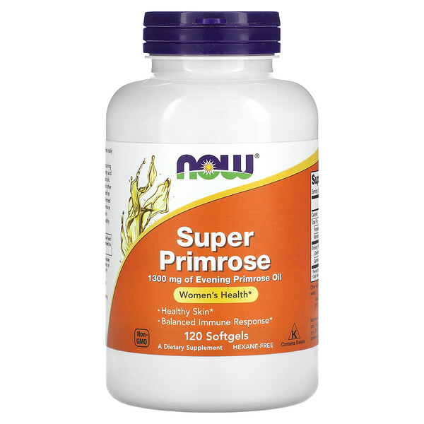 Super Primrose, 1300 мг, 120 мягких таблеток NOW Foods