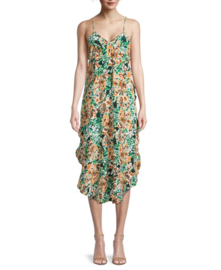 Шелковое платье-комбинация Hayworth с цветочным принтом Joie