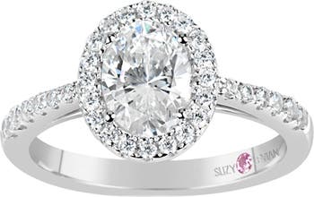 Обручальное кольцо овальной формы из стерлингового серебра с цирконом Suzy Levian