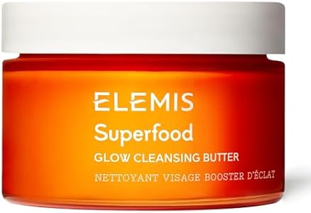 ELEMIS Superfood AHA Glow Cleansing Butter, Daily Facial Cleanser/Mask Removes Makeup, Cleanses & Helps to Brighten, Nourish, and Hydrate Skin Elemis