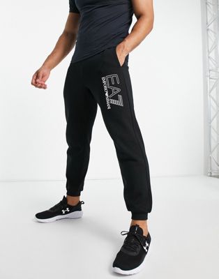 Черные спортивные штаны с логотипом Armani EA7 Visibilty EA7
