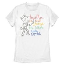 Juniors' Guardians Of The Galaxy Groot Together We Will Change The World Graphic Tee Marvel