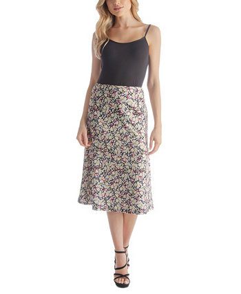 Women's Below Knee Length Elastic Waist Skirt 24Seven Comfort