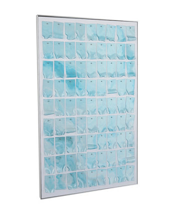 Настенное искусство в акриловой геометрической рамке с серебристой рамкой, 29,50 x 2 x 39,50 дюйма Rosemary Lane