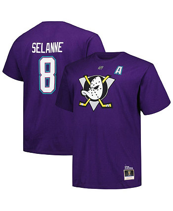 Men's Teemu Selanne Purple Anaheim Ducks Big and Tall Name & Number T-shirt Mitchell & Ness