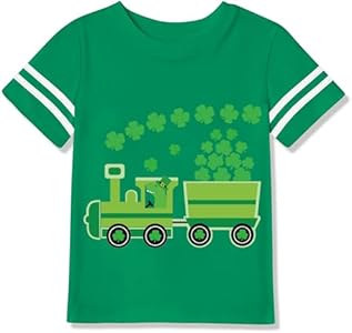 DDSOL St Patrick's Day T-Shirt Toddler Boy Girl Lucky Clover Shamrock Shirt Cotton Short Sleeve Kid Irish Saint Tee Top Ddsol