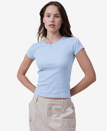 Женская футболка с круглым вырезом и короткими рукавами The One Rib COTTON ON