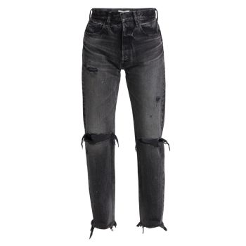Прямые джинсы с завышенной талией Odessa с эффектом потертости Moussy Vintage