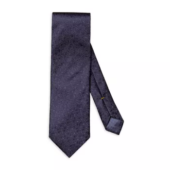 Шелковый жаккардовый галстук с микро-огурцами Eton