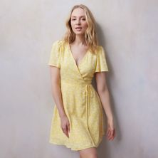 Женское мини-платье LC Lauren Conrad Modern с запахом и рукавами-колокольчиками LC Lauren Conrad
