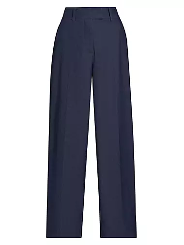 Stretch Denim Wide-Leg Pants If Only Studio