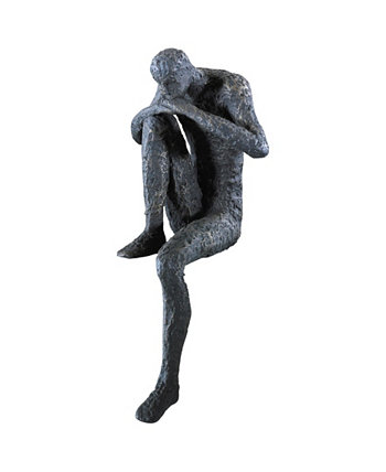 Скульптура сидящего на полке думающего человека Cyan Design