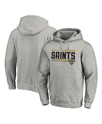 Men's Branded Heathered Charcoal New Orleans Saints Big and Tall On Side Stripe Pullover Hoodie Fanatics