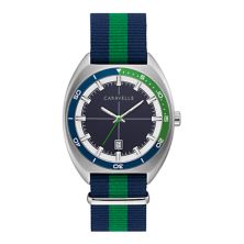Мужские часы Caravelle by Bulova с синим/зеленым нейлоновым ремешком — 43B169 Caravelle