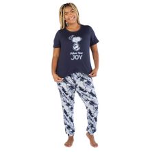 Women's Nite Nite by Munki Munki Short Sleeve Pajama Top & Pajama Pants Sleep Set Nite Nite by Munki Munki