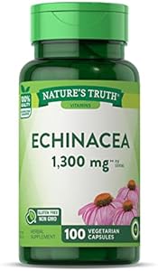 Echinacea Extract Capsules (Капсулы) | 1300mg | 100 Count | Non-GMO & Gluten Free | by Nature's Truth Nature's Truth