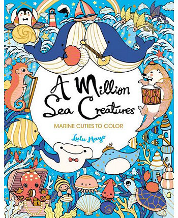 Миллион морских существ — раскраска морских милашек, Лулу Мэйо Barnes & Noble