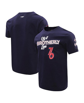 Мужская темно-синяя футболка Philadelphia 76ers 2023 City Edition Pro Standard