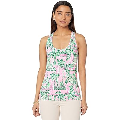 Топ с поддержкой Мина от Lilly Pulitzer с UV-защитой UPF 50+, встроенным бюстгальтером и съемными чашечками для активных тренировок Lilly Pulitzer